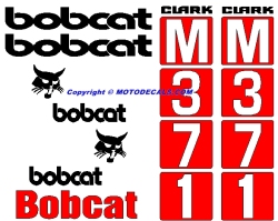 bobcat clark m371 complete sticker kit 